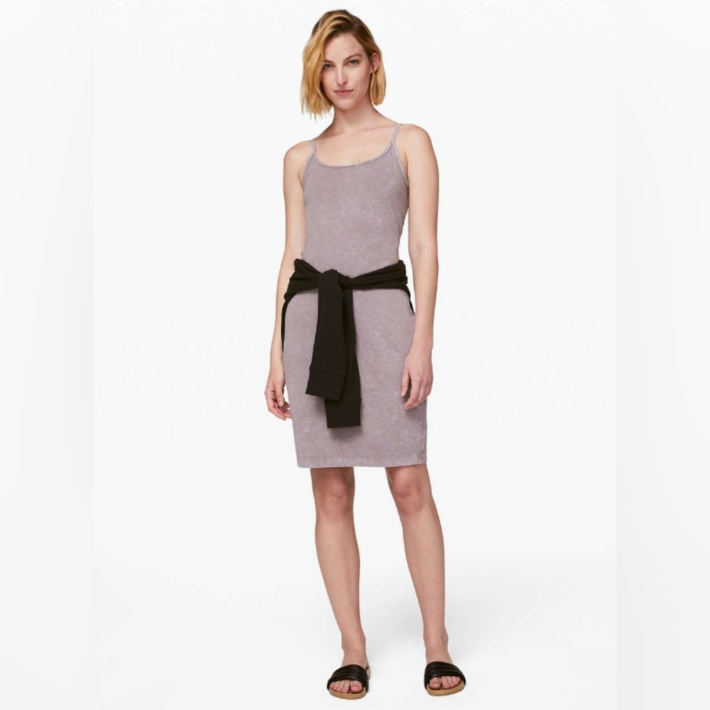 Lululemon Cotton Bodycon Dress With Shelf Bra In Size 6